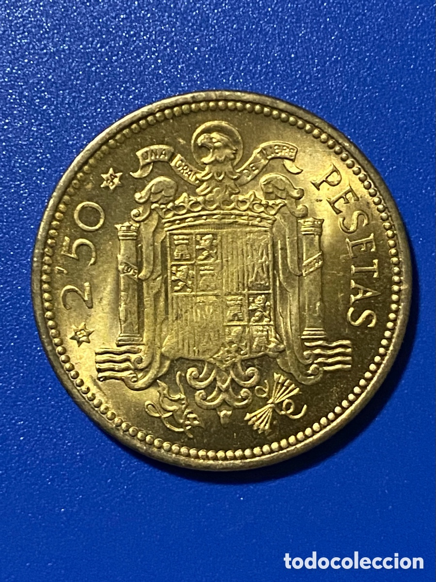 Monedas Franco: 2,50 pesetas 1953 54 SIN CIRCULAR