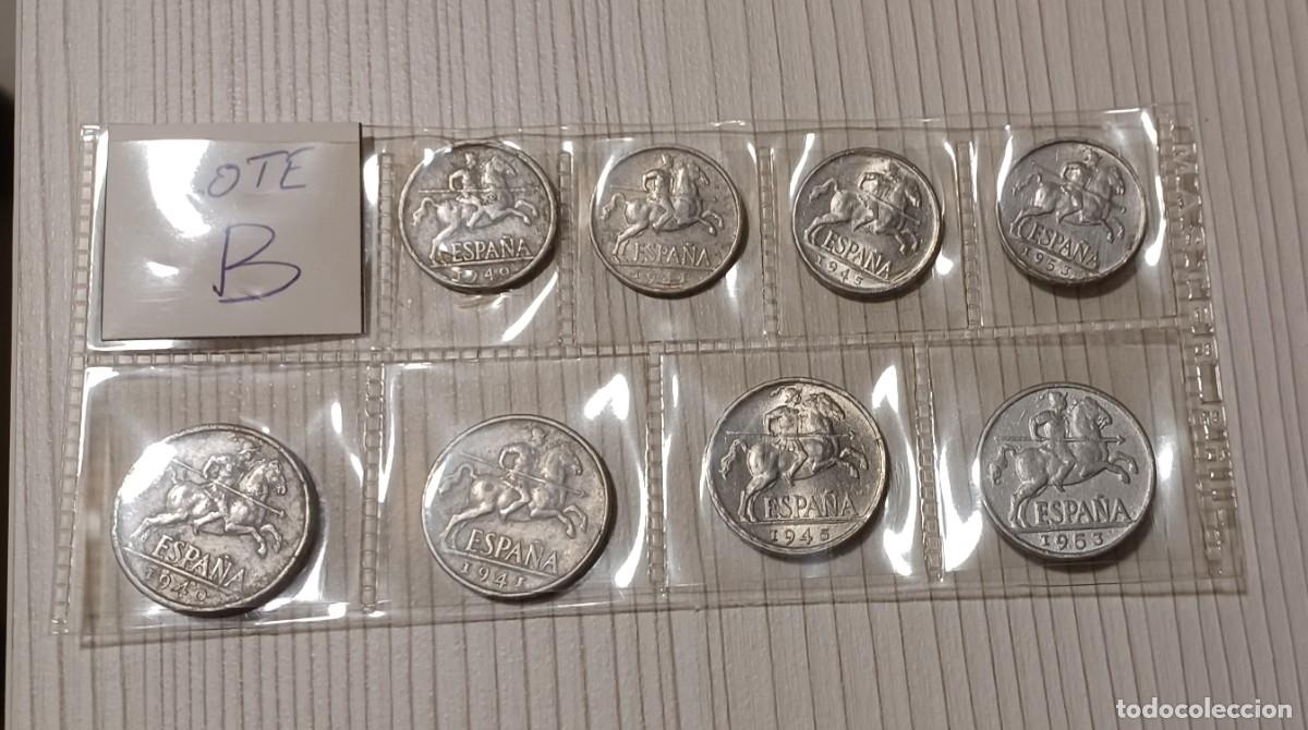 Monnaies Franco: Serie completa 8 monedas jinete lanzero 1940-1953