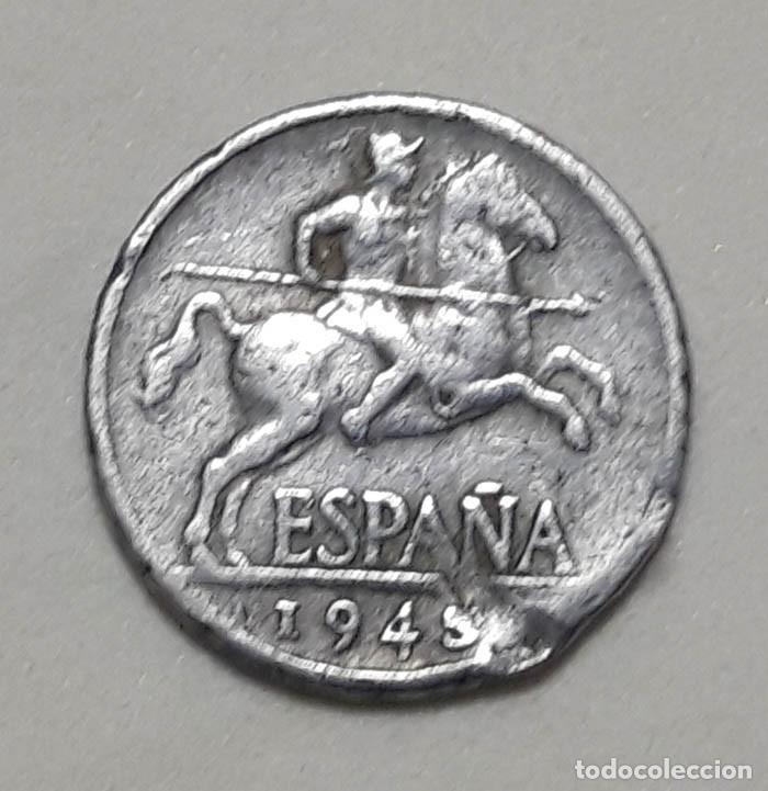 Monedas Franco: Moneda de 5 c&eacute;ntimos de 1945