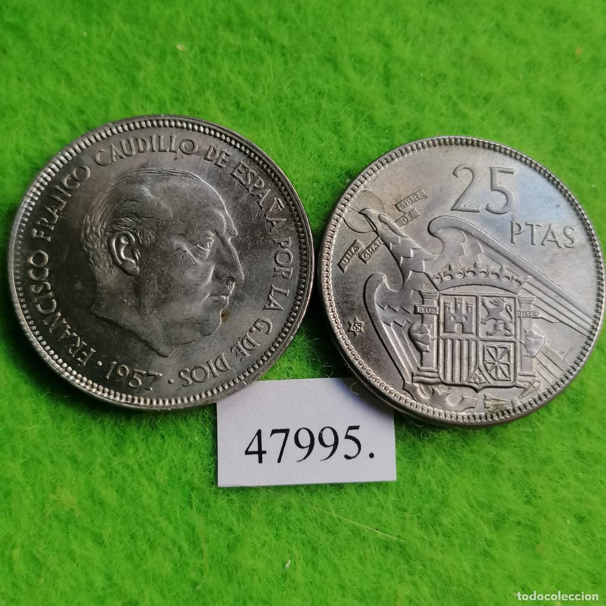 Monedas Franco: Espa&ntilde;a 25 pesetas 1957 65, una moneda, Franco, 47995 6 mo