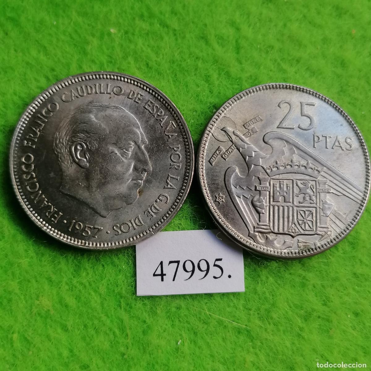Monedas Franco: Espa&ntilde;a 25 pesetas 1957 65, una moneda, Franco, 47995 5 mo