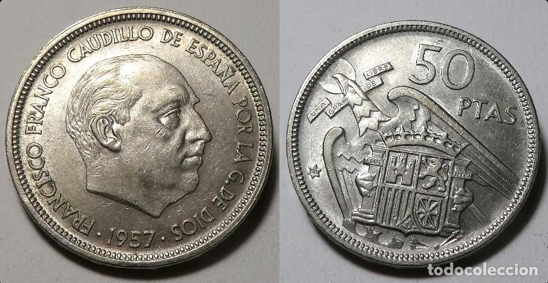 Monedas Franco: Moneda del Estado Espa&ntilde;ol 50 Pesetas 1957 *58 SC