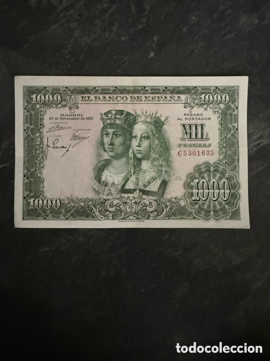 Monedas Franco: Billete 1000 pesetas 1957