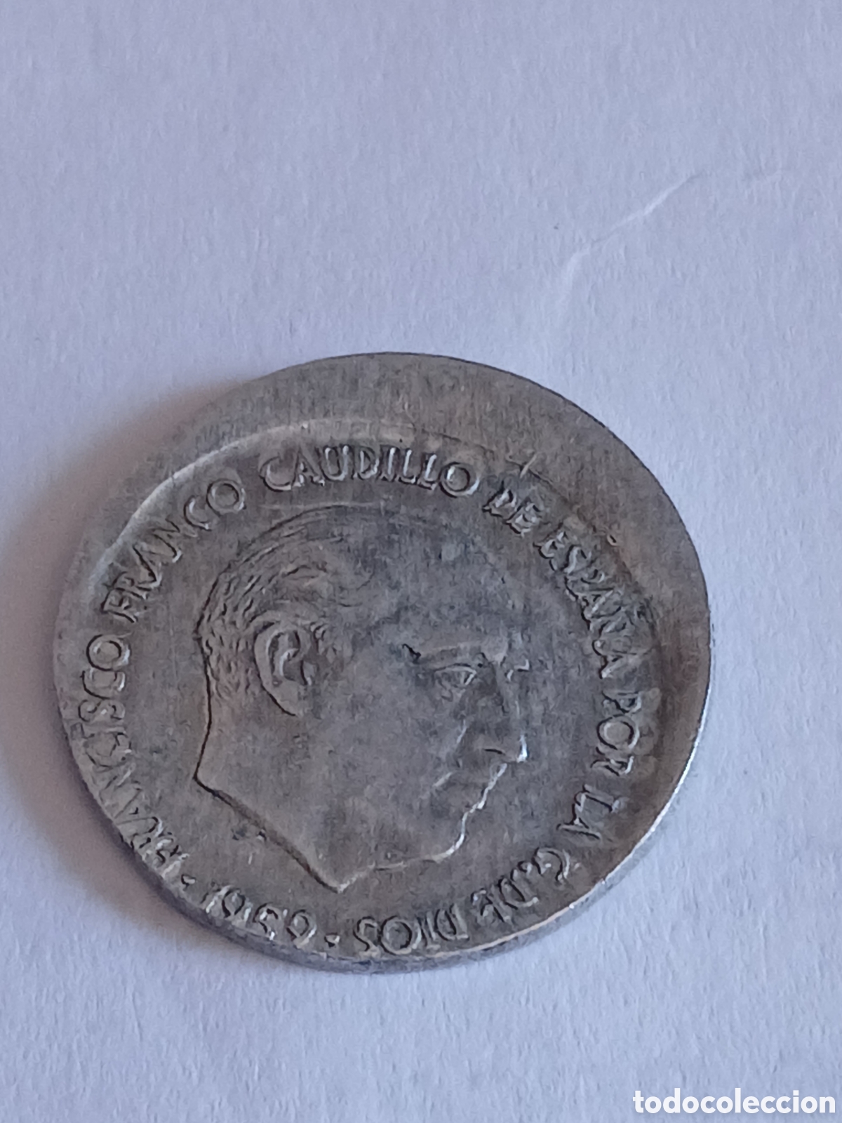 Monedas Franco: Monedas Franco 1959-1966 con errores de f&aacute;brica Brak / Mint Errors
