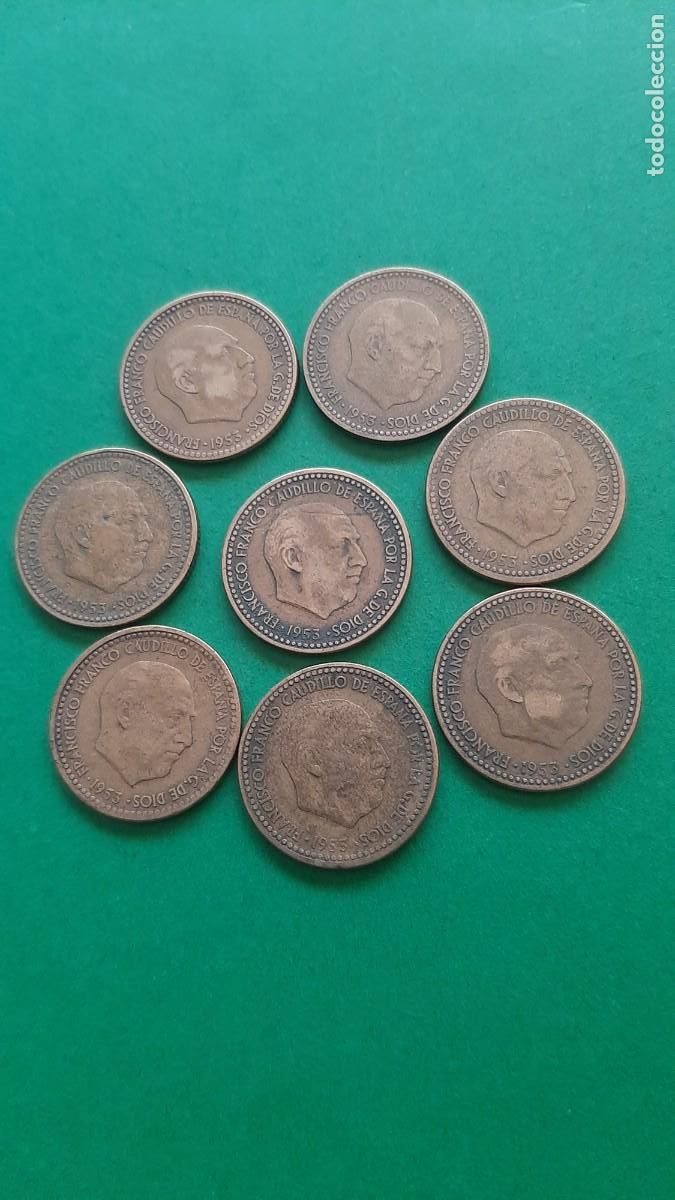 Monedas Franco: (ESPA&Ntilde;A)(1953*56) LOTE DE MONEDAS DE 1 PESETA