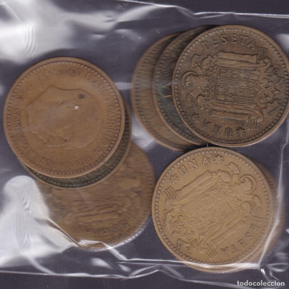 Monedas Franco: F8-10- Lote 10 Monedas 1 Pta FRANCO Diferentes A&ntilde;os 1944/63