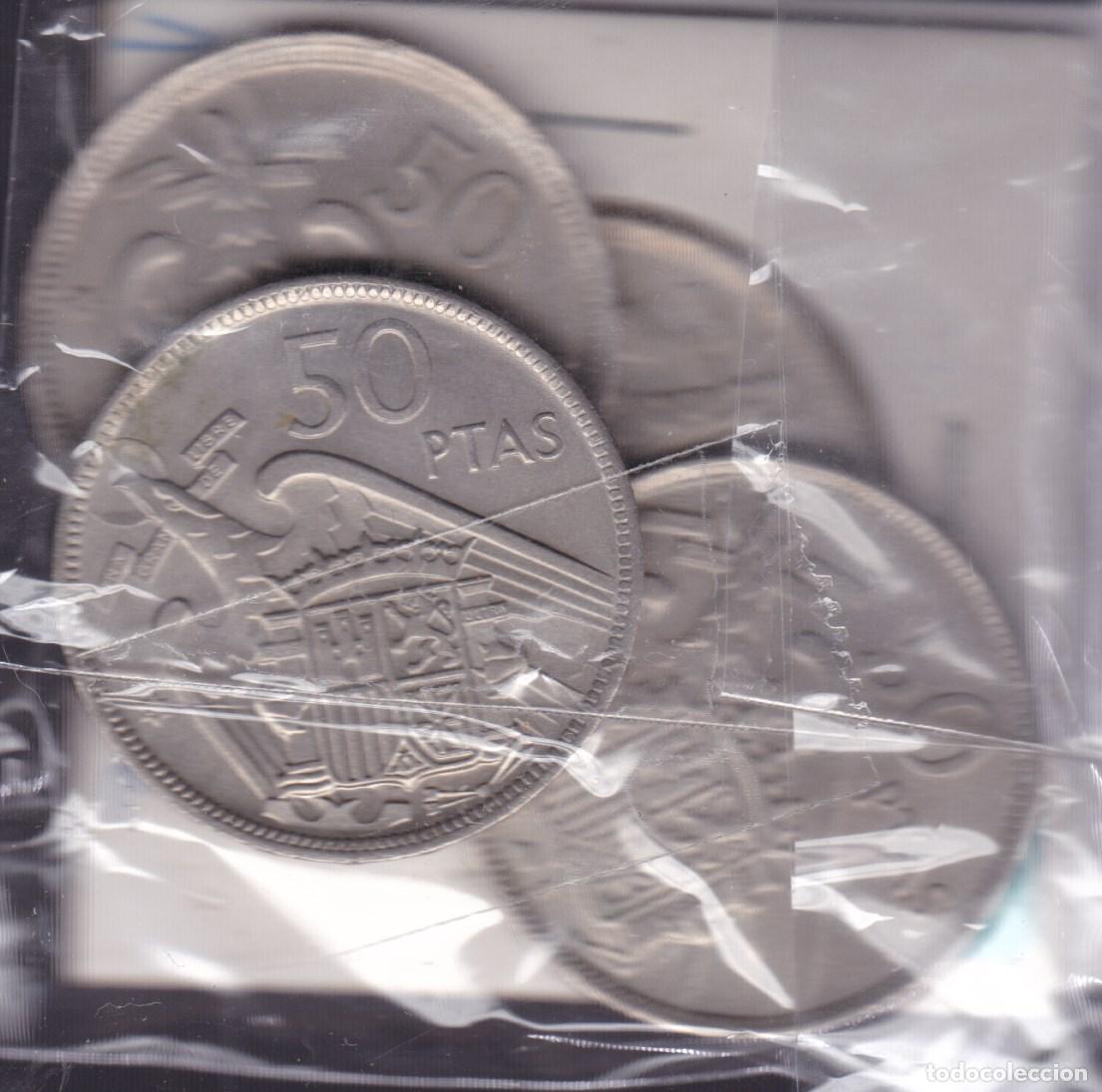 Monedas Franco: F8-12- Lote 5 Monedas 50 PTAS FRANCO *59 EBC/SC