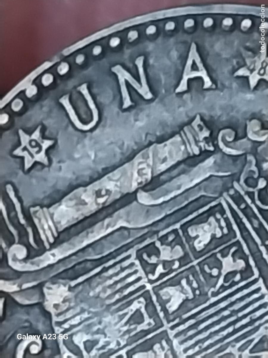 Monedas Franco: A&Ntilde;O 1947 PESETA PTA EPOCA FRANCO CIRCULADA ESTRELLAS 19 48 **** ORIGINAL