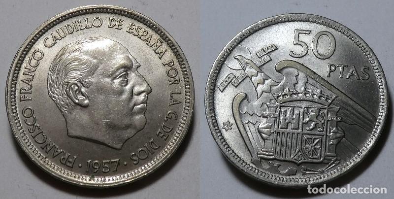 Monedas Franco: Moneda del Estado Espa&ntilde;ol 50 Pesetas 1957 *58 SC