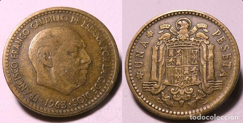 Monedas Franco: Moneda del Estado Espa&ntilde;ol 1 Peseta 1963 *63