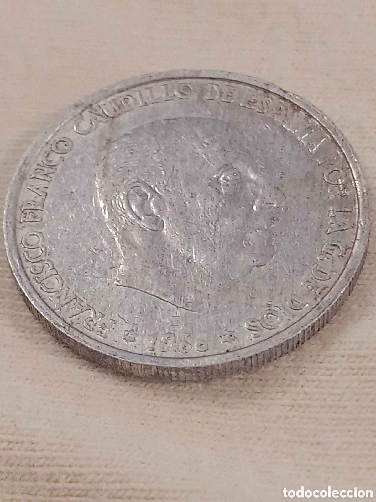 Monedas Franco: MONEDA DE 50 CENTIMOS DEL A&Ntilde;O 1066. EFIGIE DEL CAUDILLO FRANCISCO FRANCO.