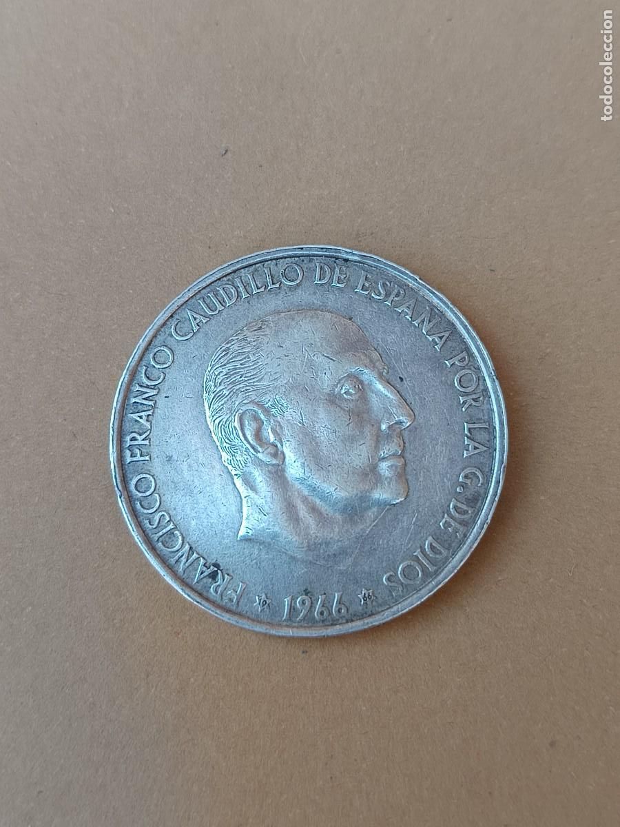 Monedas Franco: Moneda plata 100 pesetas Franco 1966 *66