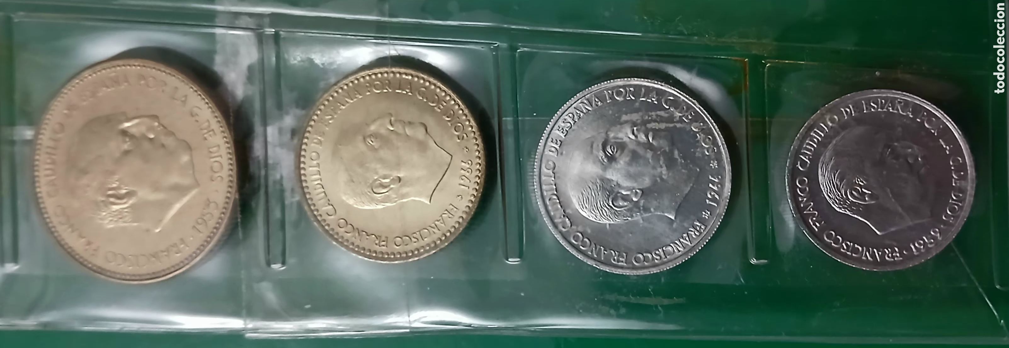 Monete Franco: LOTE DE 4 MONEDAS DE FRANCO DE 1971SACADAS DE LA TIRA DEL FNMT