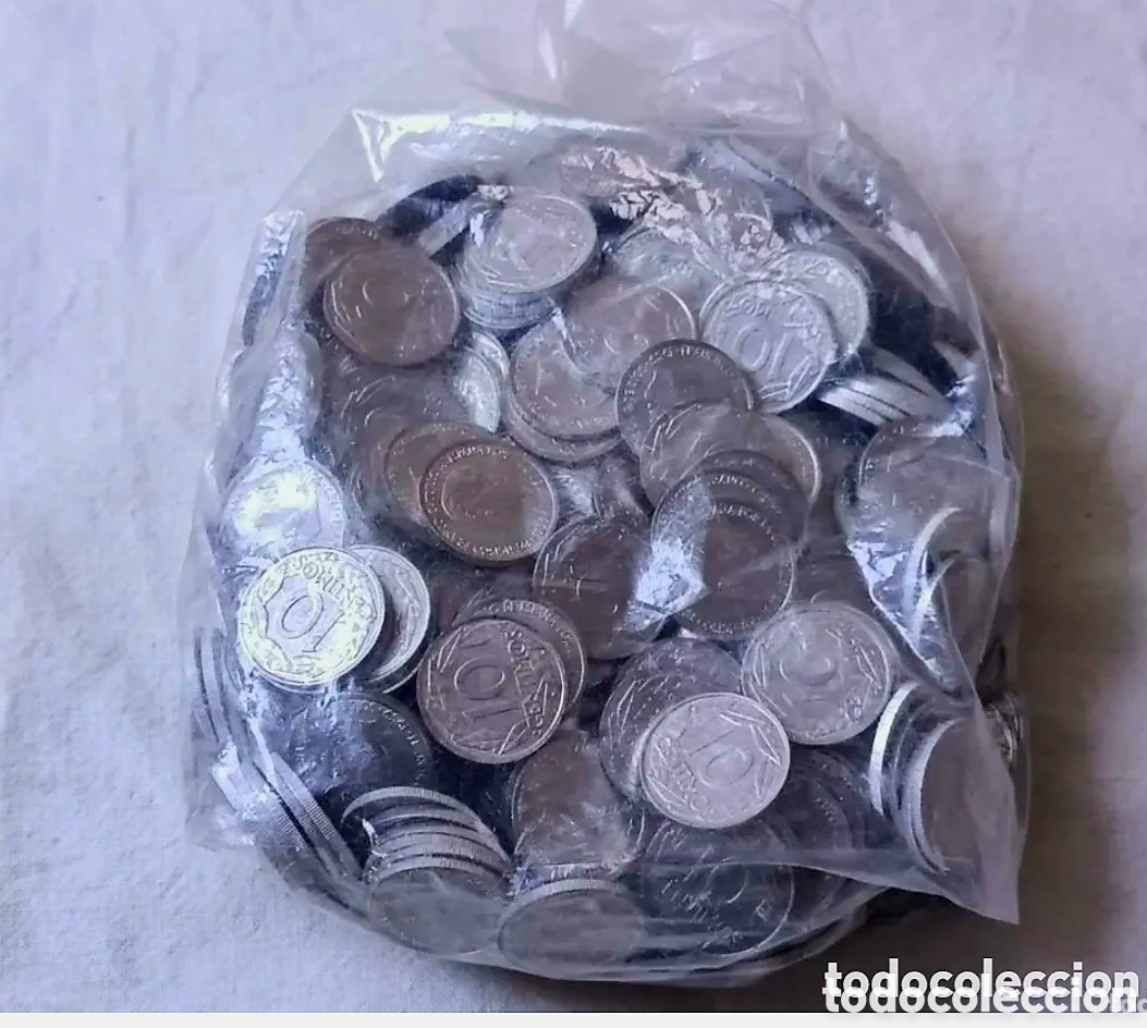 Monete Franco: 50 MONEDAS DE 10 C&Eacute;NTIMOS A&Ntilde;O 1956 S/C