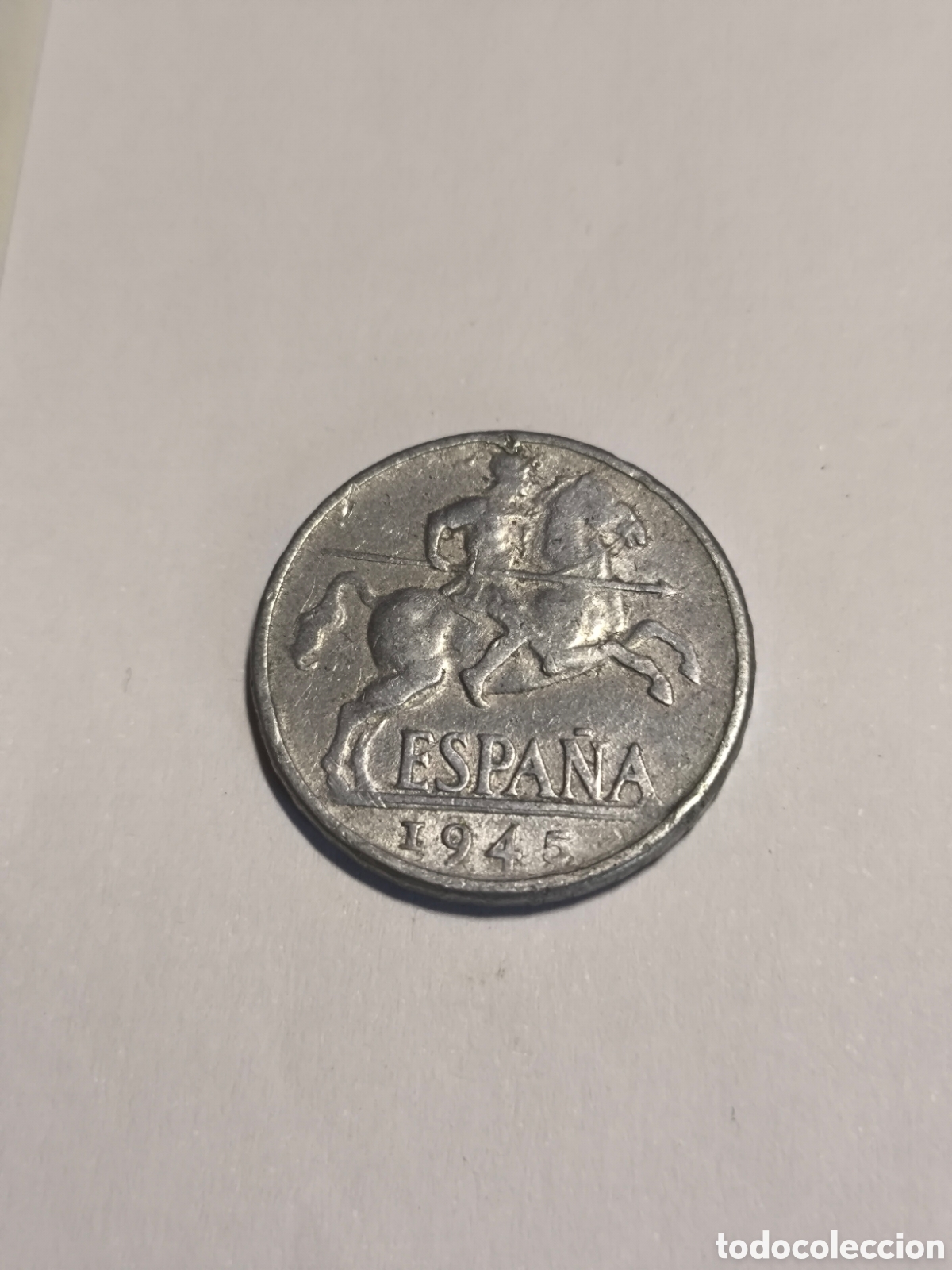 Monedas Franco: 10 Ctmos Estado Espa&ntilde;ol 1945 BC - Foto 1
