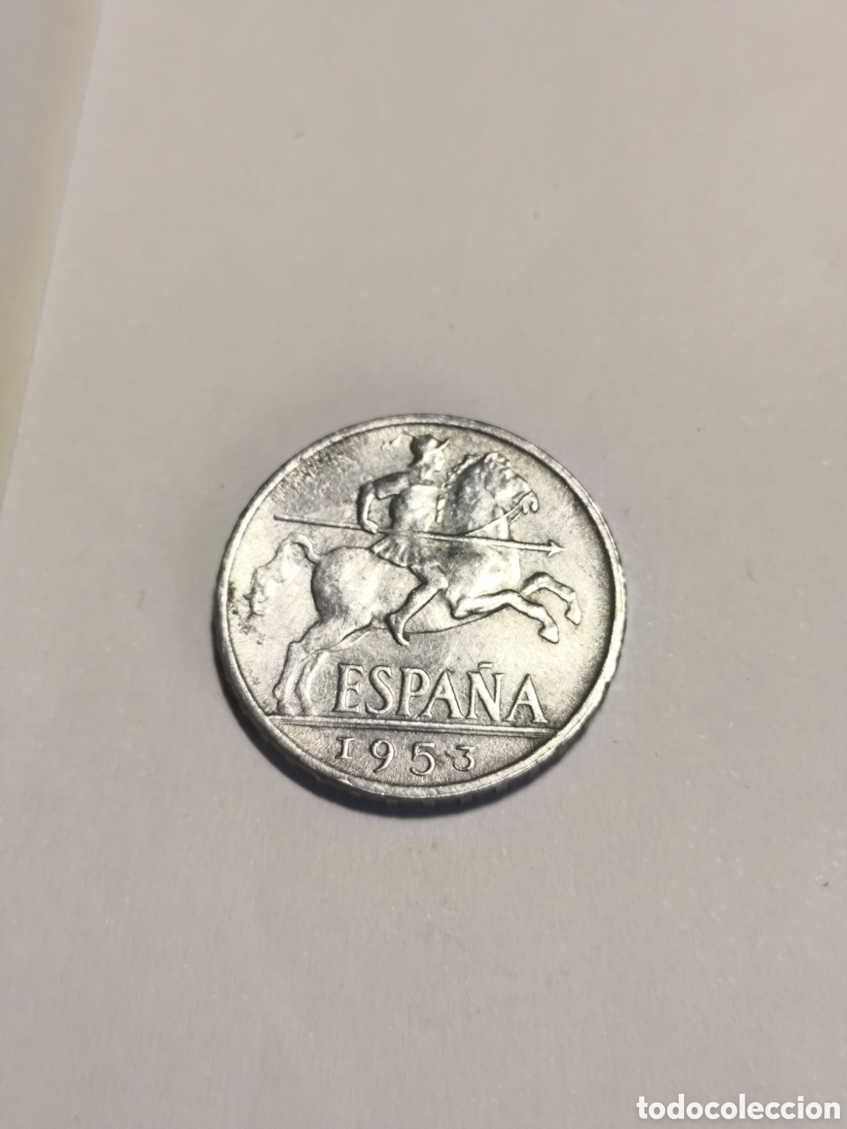 Monedas Franco: 10 Ctmos Estado Espa&ntilde;ol 1953 MBC (4)
