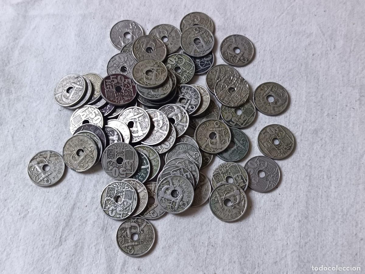 Monedas Franco: ME8, Lote de Monedas Espa&ntilde;olas, Franco, 50 c&eacute;ntimos, Niquel, unos 250 grs. en total