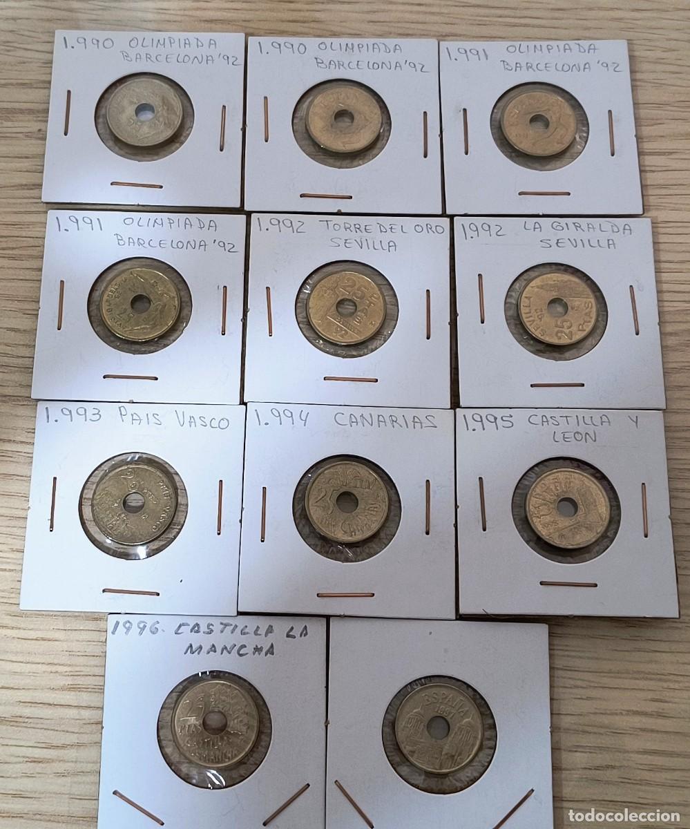 Monedas Franco: Lote de 25 ptas conmemorativas 1990-1997