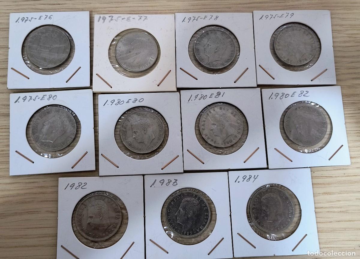 Monedas Franco: Lote de 11 monedas de 25 pesetas de Juan Carlos I