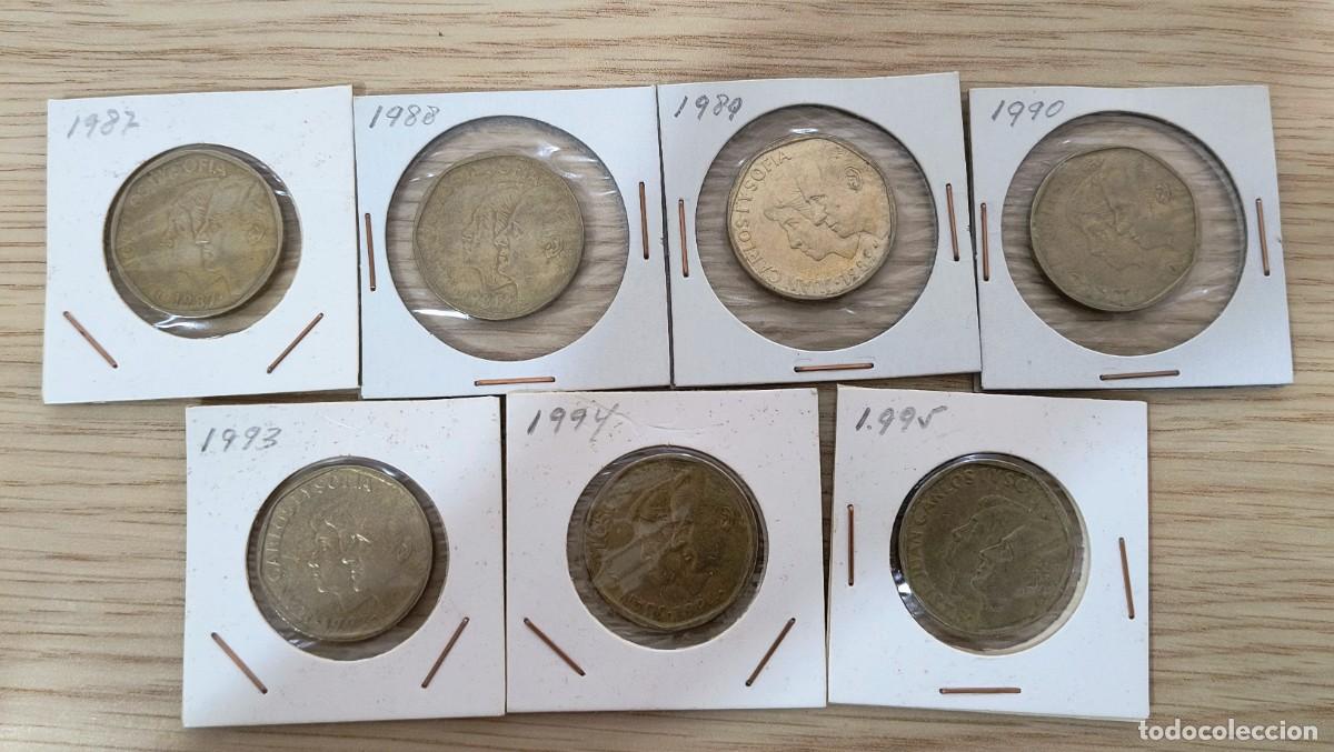 Monedas Franco: Lote de 500 pesetas Juan Carlos y Sof&iacute;a 1987-1995