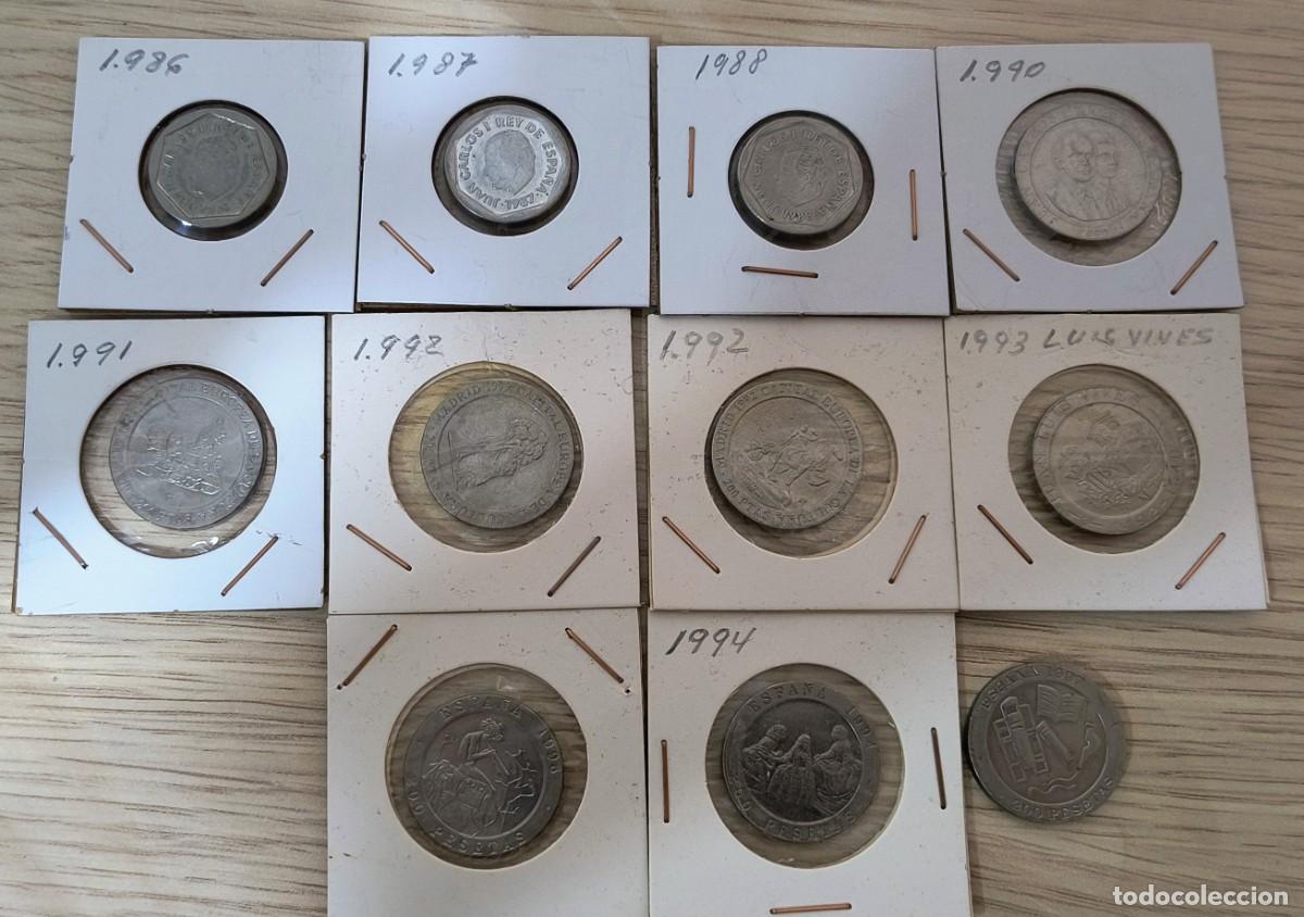 Monedas Franco: Lote de 200 pesetas Juan Carlos 1986-1997