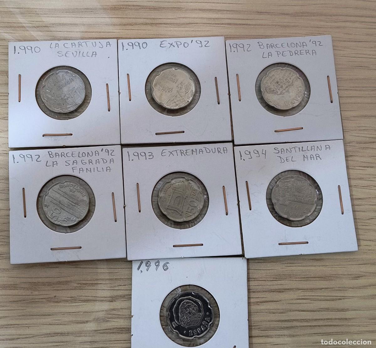 Monedas Franco: Lote de 50 ptas conmemorativas 1990-1996