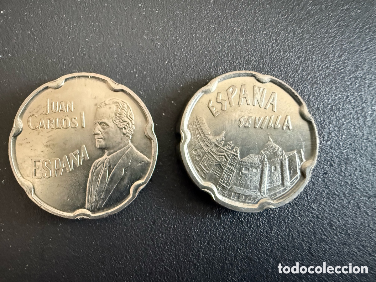 Monedas Franco: 2x. 50 PESETAS. JUAN CARLOS I. 1990. SC