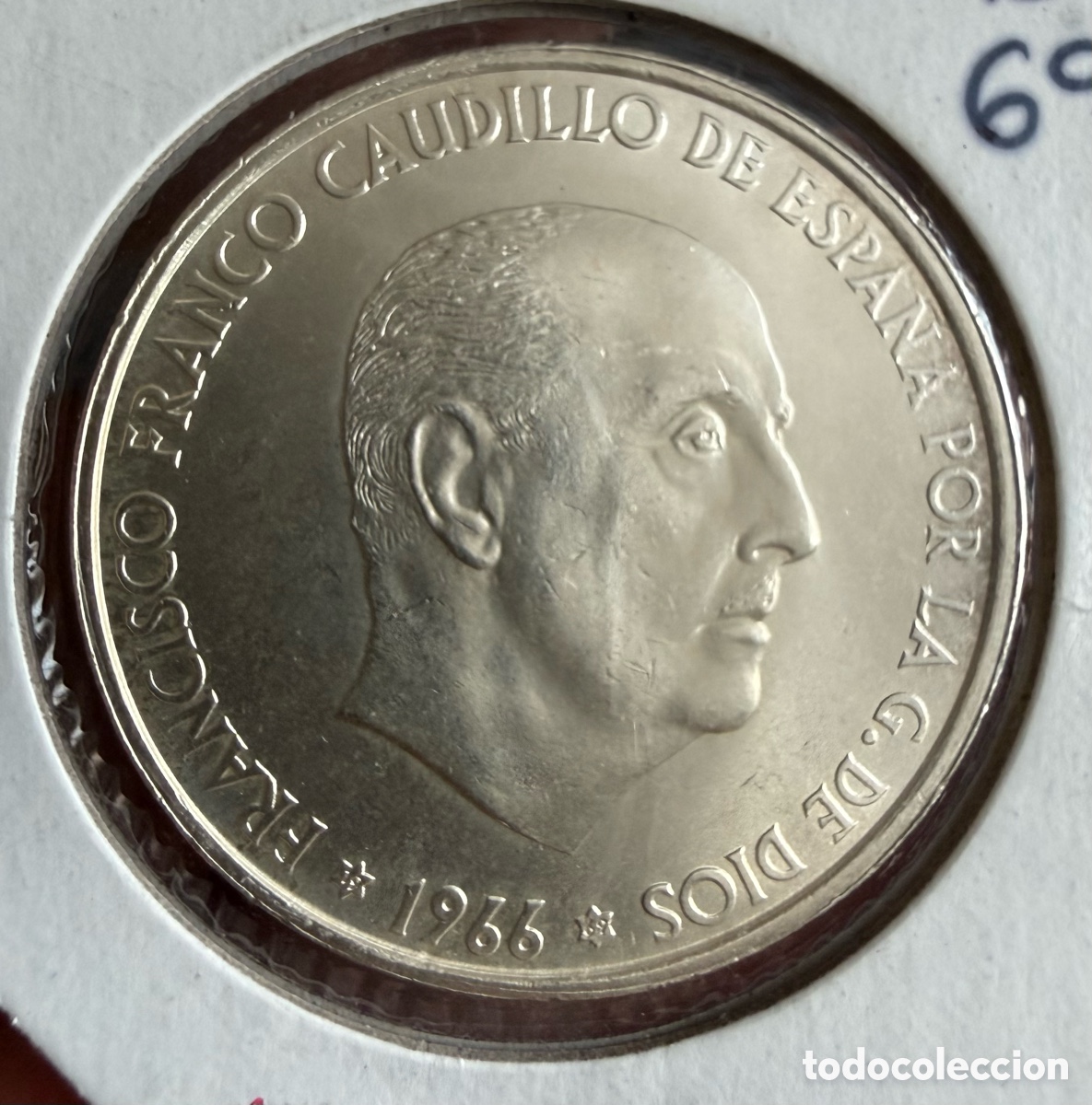 Monedas Franco: Moneda. 100 PESETAS. PLATA. 1966 * 69. Palo Recto. SC PRECIOSA