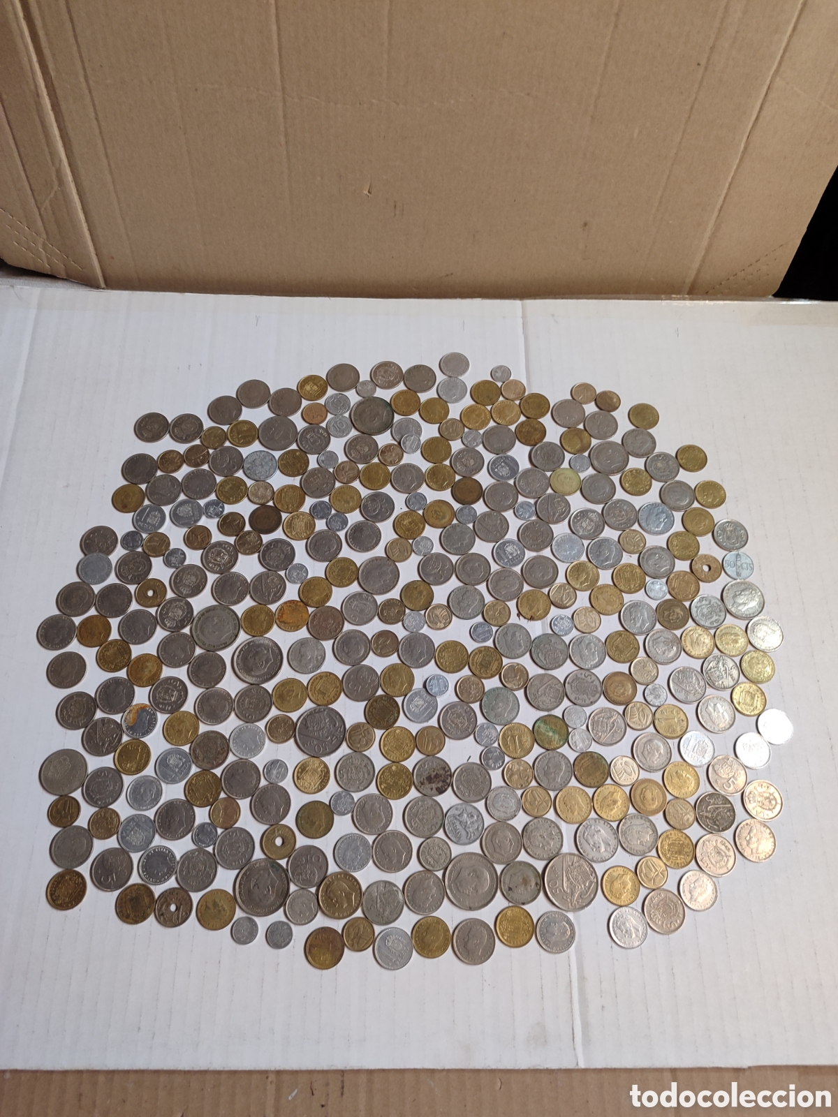 Monedas Franco: Lote de monedas espa&ntilde;olas &eacute;poca estado espa&ntilde;ol y Juan Carlos I sin clasificar 1,3kg