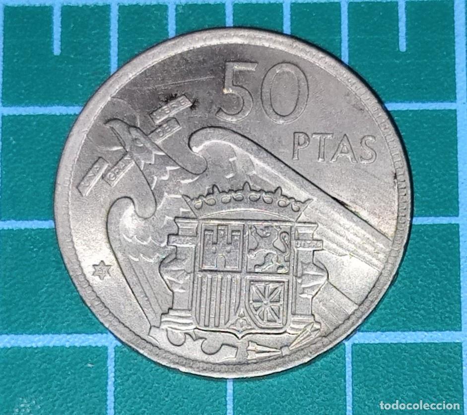 Monedas Franco: MONEDA - 50 PESETAS FRANCO - ESPA&Ntilde;A 1957 - * 67 - CUPRON&Iacute;QUEL - MBC