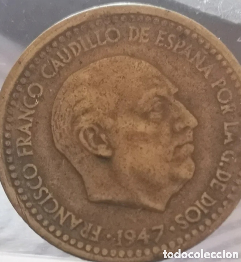 Monedas Franco: 1 Peseta 1947 *50 escasa