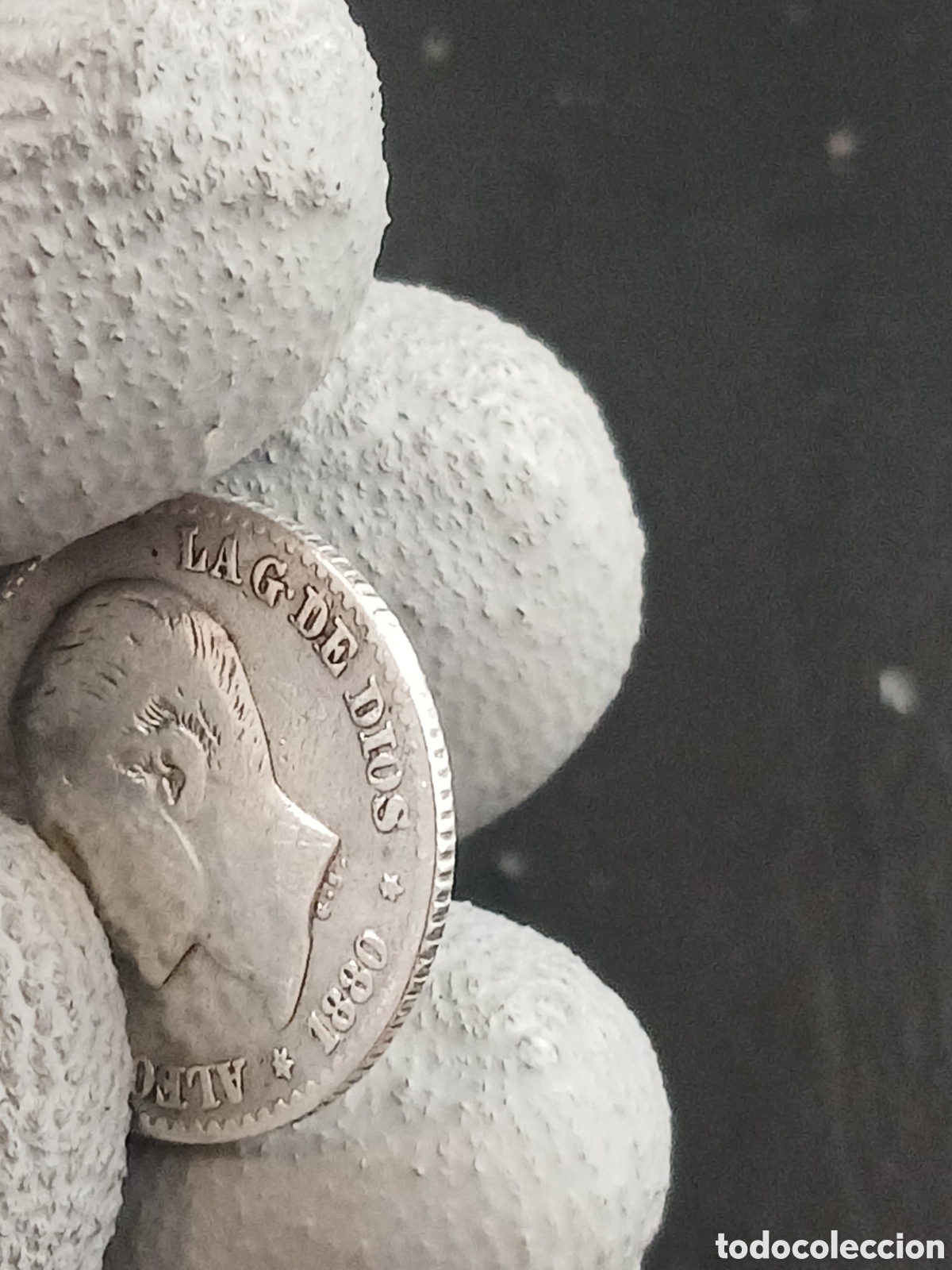 Moedas Franco: 50 C&eacute;ntimos Alfonso XII 1880 Plata 835 Moneda Espa&ntilde;a Madrid MSM Rey Constitucional