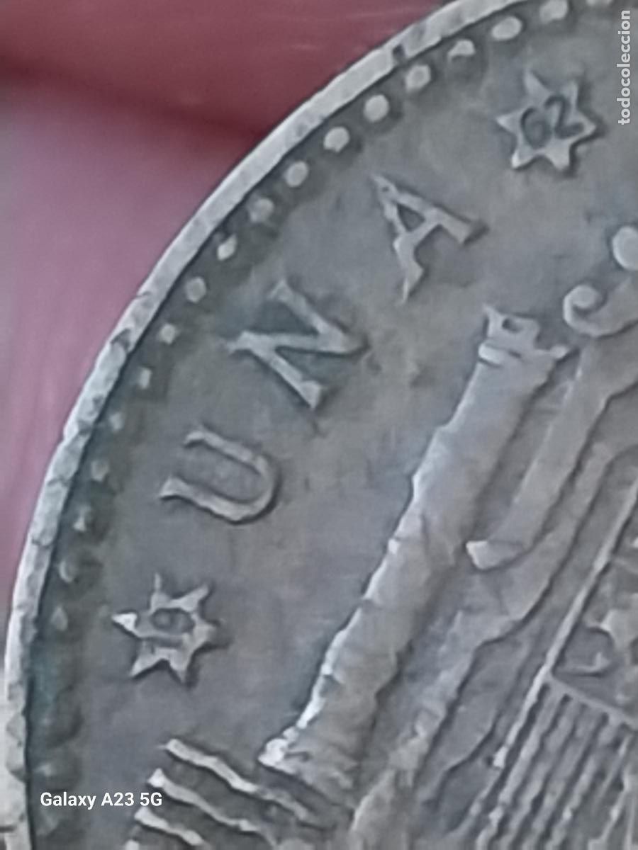 Monedas Franco: 1953 PESETA PTA ESTRELLAS 19 - 62 MONEDA ESTADO ESPA&Ntilde;OL ORIGINAL CIRCULADA -***++