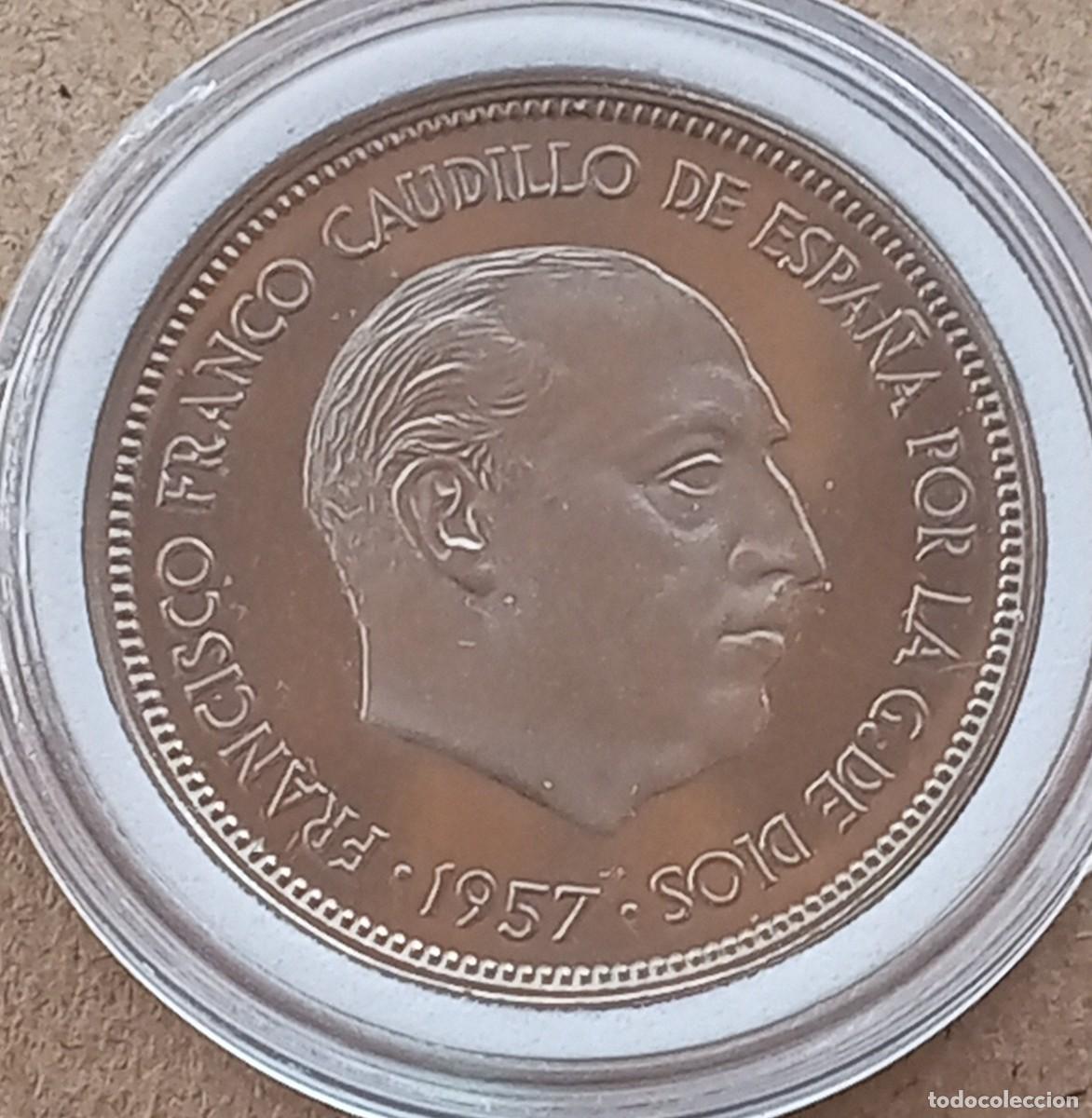 Monedas Franco: LOTE 234 AUTENTICA Y DIFICIL MONEDA DE 25 PTAS DE FRANCO 1957 * 73 (SIN CIRCULAR). - PROOF -