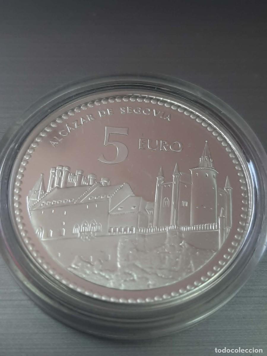 Monedas Franco: moneda 5 euros segovia plata plof