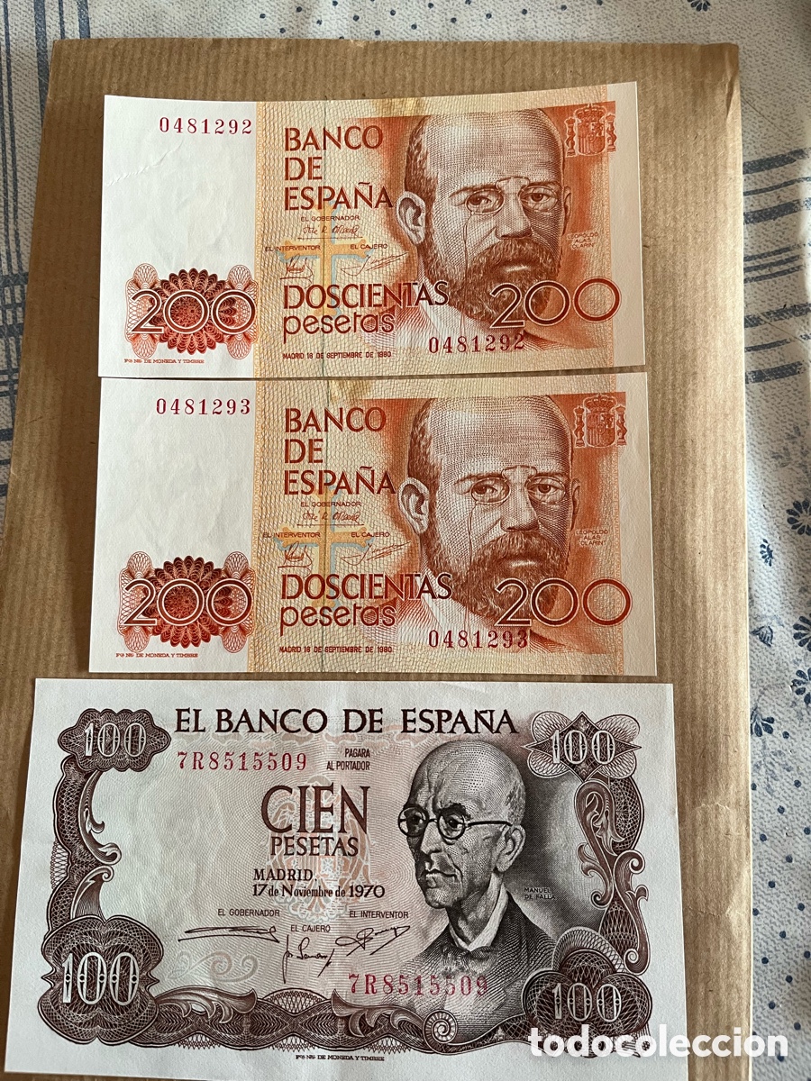 Monedas Franco: Billetes de 100 pts y 200pts - Foto 2