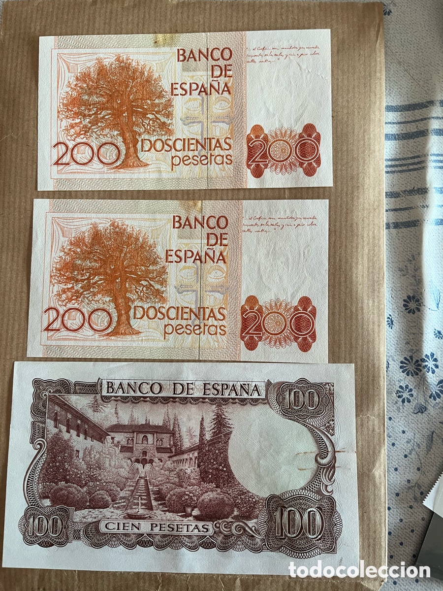 Monedas Franco: Billetes de 100 pts y 200pts - Foto 1