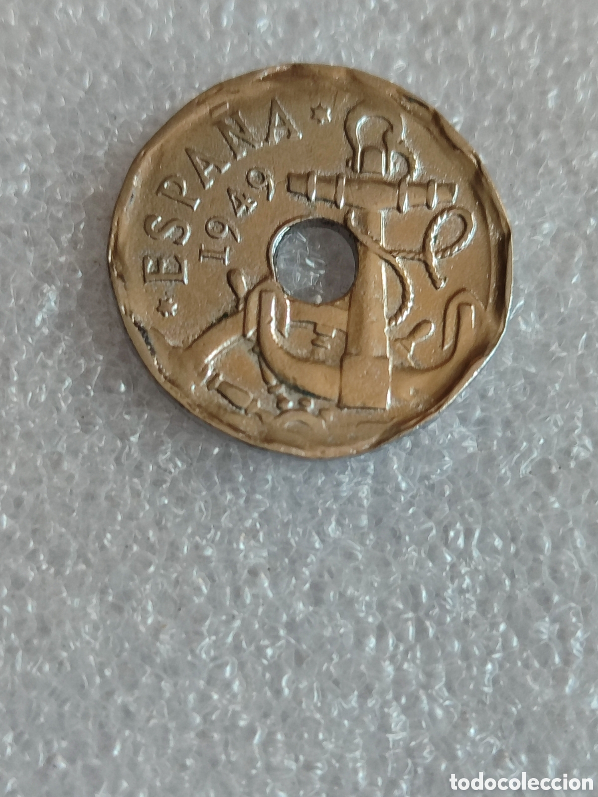 Monedas Franco: Rara moneda de 50 c&eacute;ntimos de 1949 con estrellas sin numerar.rara moneda espa&ntilde;ola estado espa&ntilde;ol