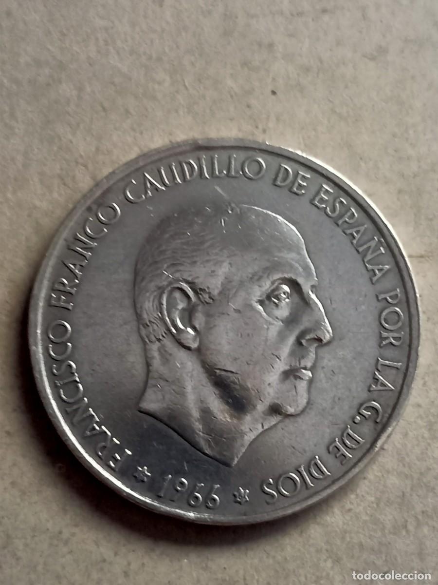 Monedas Franco: MONEDA DE 100 PESETAS DE PLATA DE FRANCO DEL A&Ntilde;O 1966 (estrella 67)