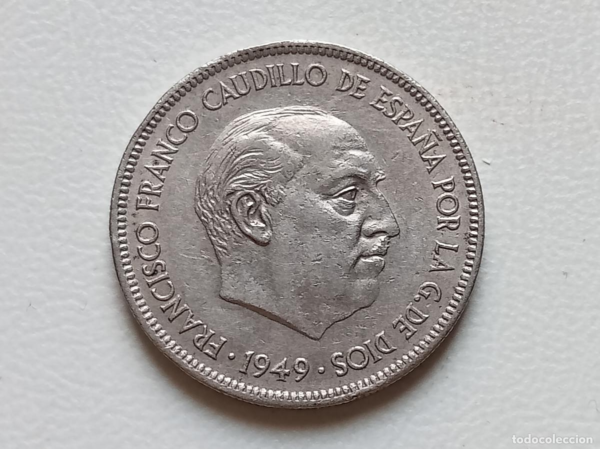 Monedas Franco: ESTADO ESPA&Ntilde;OL 5 PESETAS 1949 *19-49 MBC+