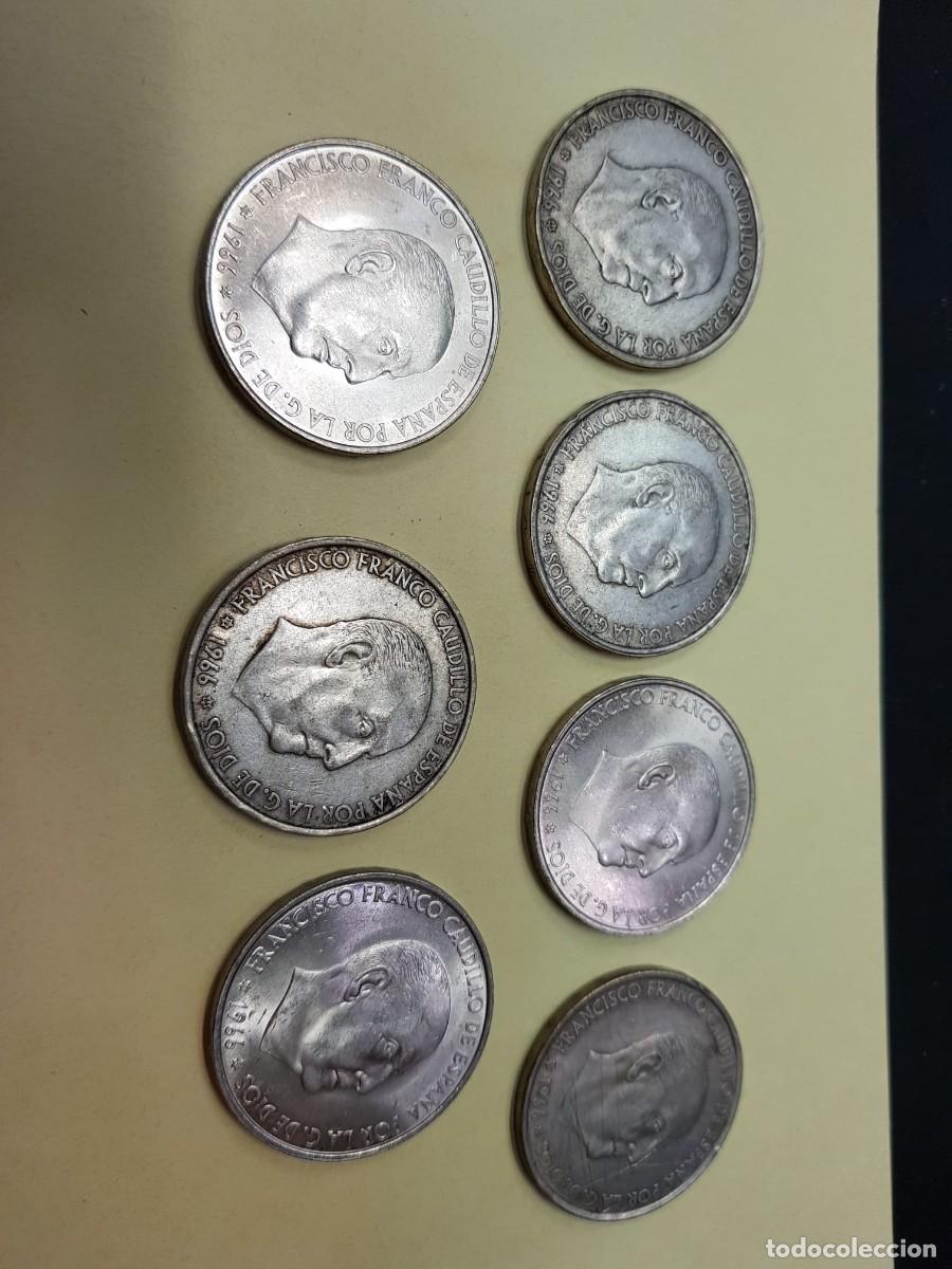 Monedas Franco: LOTE DE 7 MONEDAS DE 100 PESETAS-1966