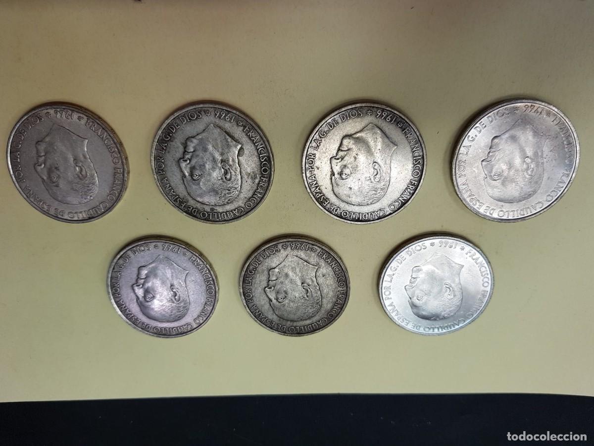 Monedas Franco: LOTE DE 7 MONEDAS DE 100 PESETAS-1966