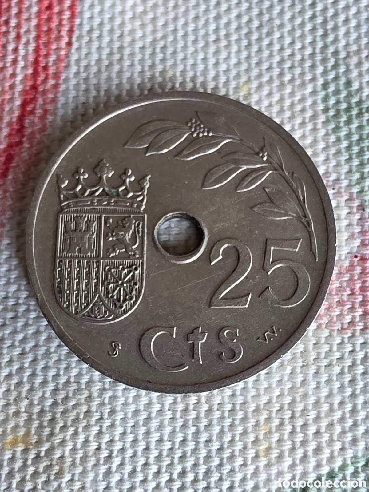 Monedas Franco: MONEDA 25 CENTIMOS ESPA&Ntilde;A - Foto 2