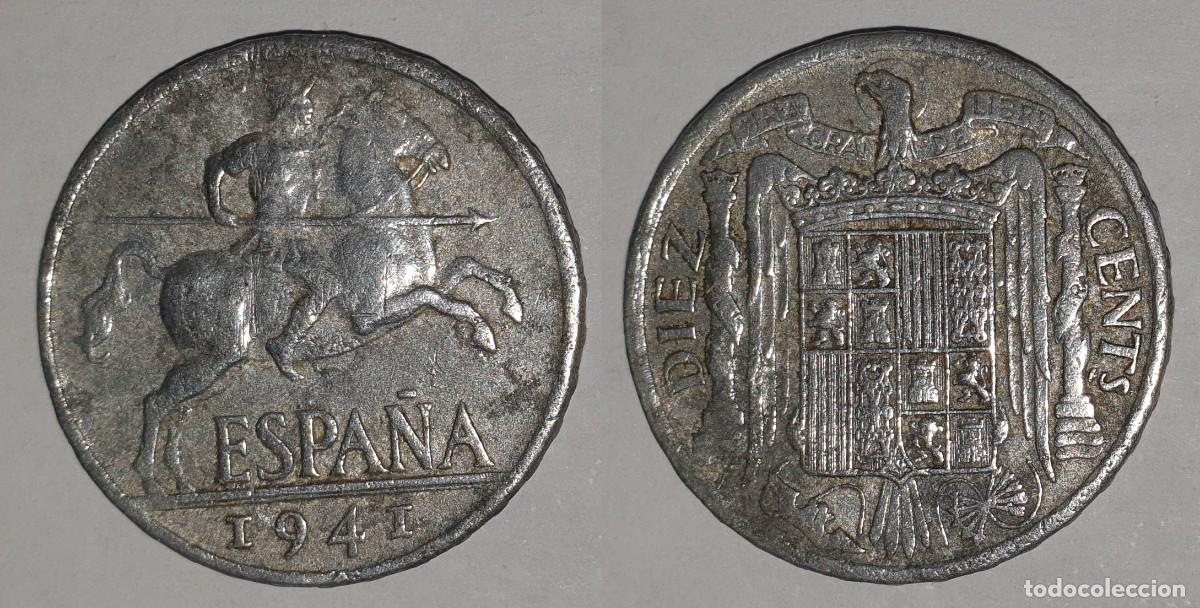 Monedas Franco: Espa&ntilde;a 10 C&eacute;ntimos 1941 &ndash; Estado Espa&ntilde;ol &ndash; KM#764
