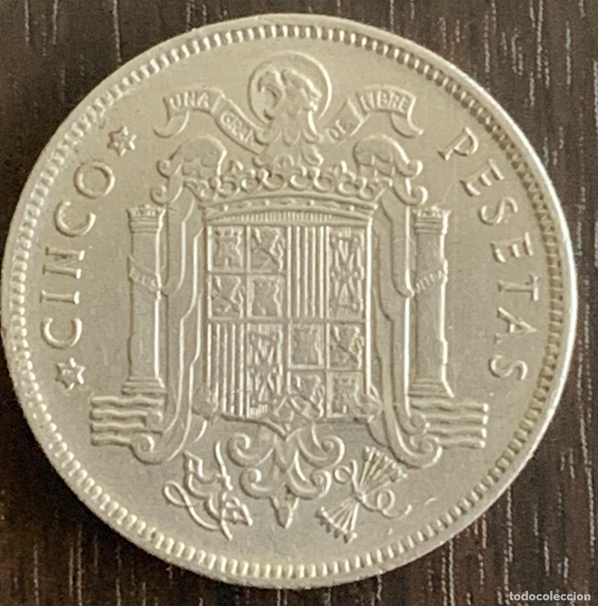 Monedas Franco: 5 Pesetas 1949 *50 Espa&ntilde;a N&iacute;quel 15 g Muy Buen Estado /Spain 5 Pesetas 1949 *50 Nickel 15g Very Good