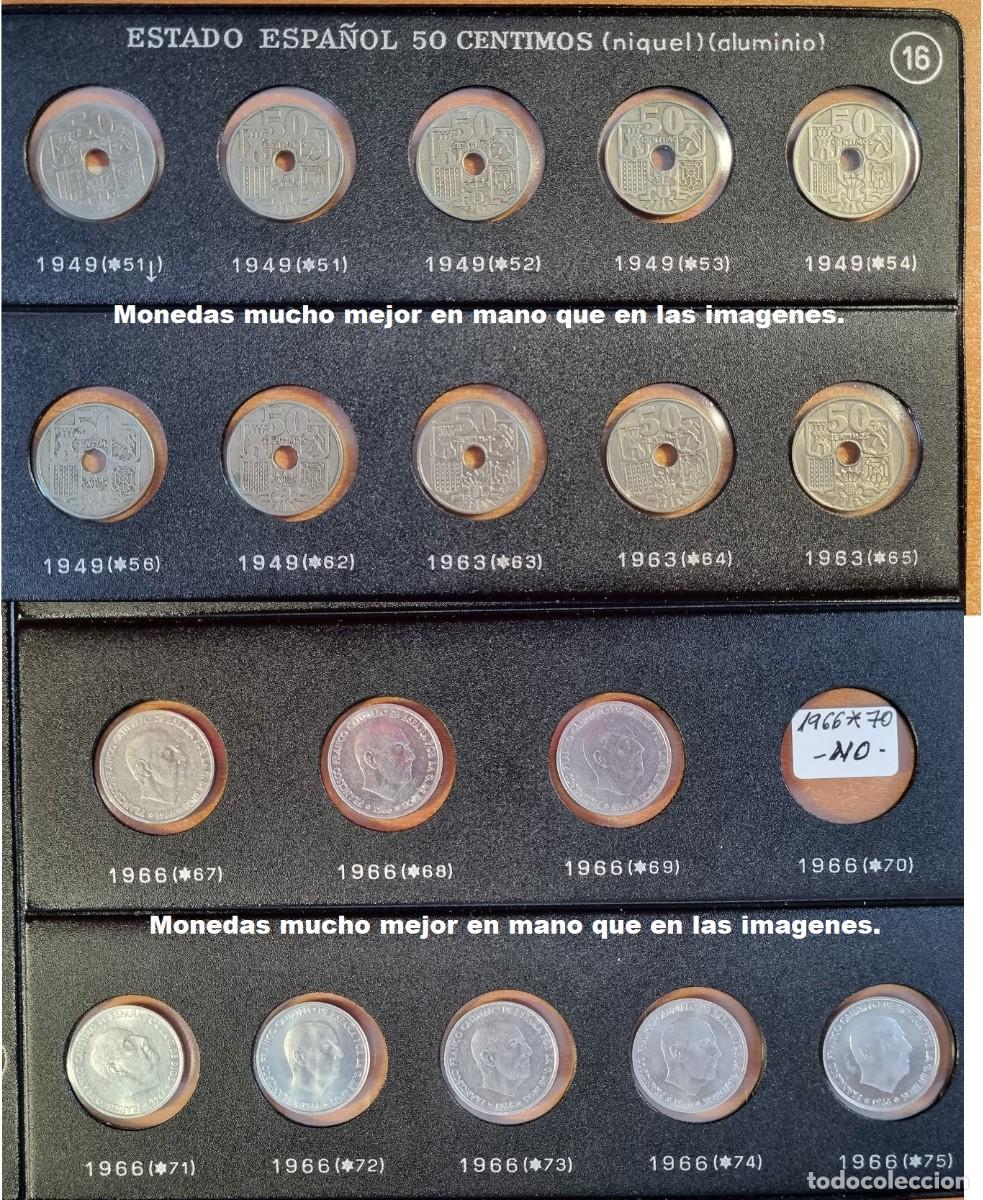 Monedas Franco: ESPA&Ntilde;A ESTADO ESPA&Ntilde;OL FRANCO. LOTE DE 19 MONEDAS DE 50 CENTIMOS DE FRANCO desde 1951 al 1975.