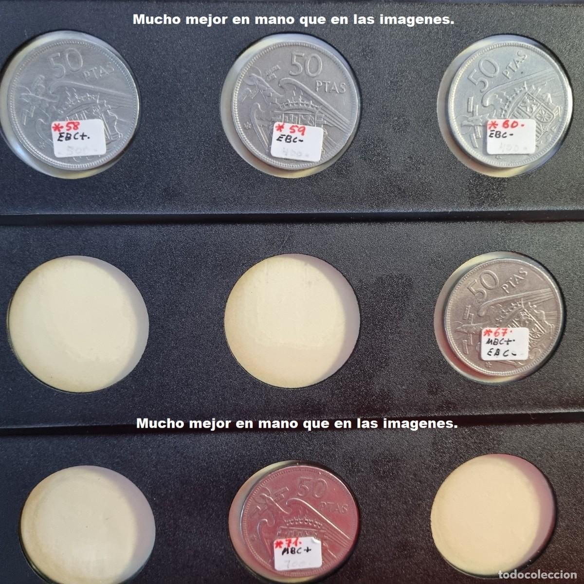 Monedas Franco: ESPA&Ntilde;A ESTADO ESPA&Ntilde;OL FRANCO. LOTE de 5 MONEDAS DE 50 PESETAS DE FRANCO desde 1958 al 1971.