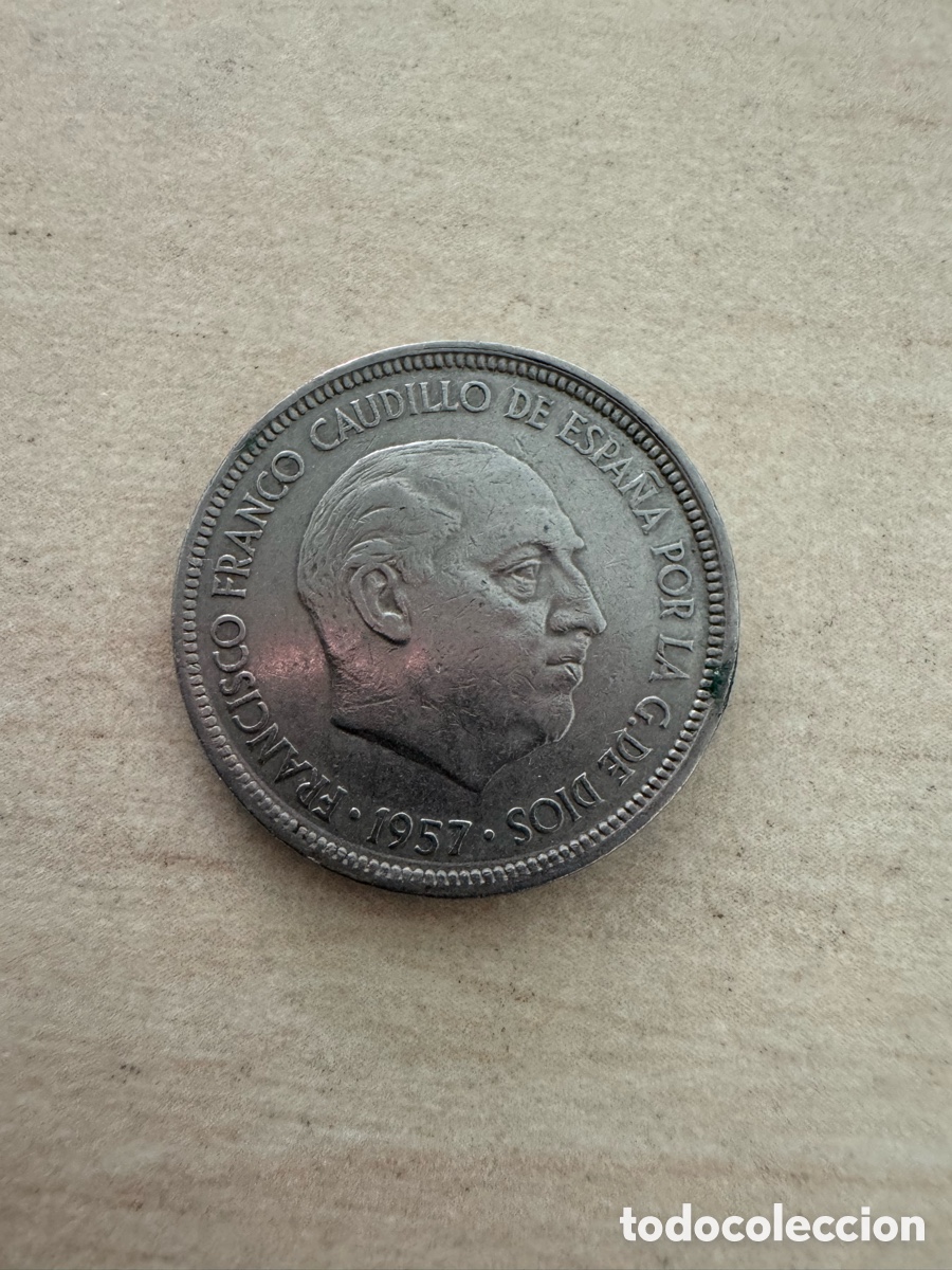Monedas Franco: MONEDA 5 PESETAS A&Ntilde;O 1957 ESTRELLA 74