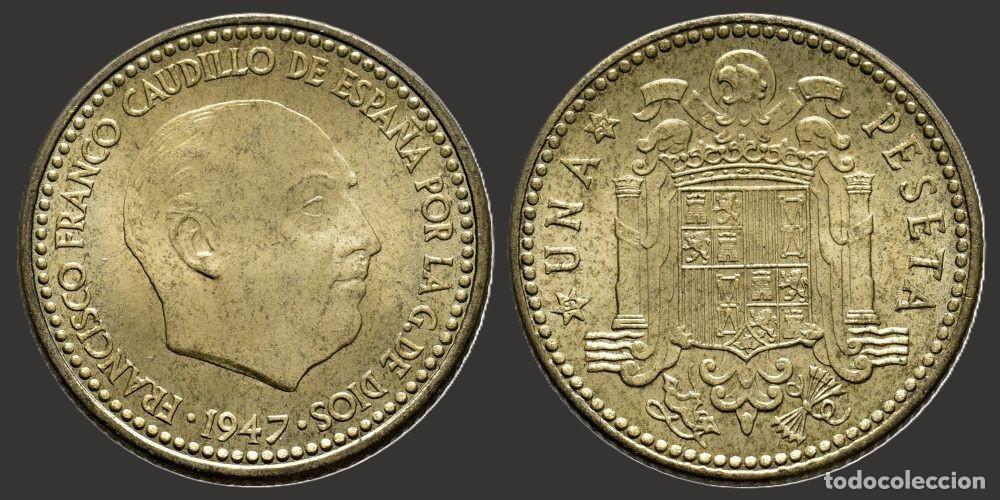 Monedas Franco: SPAIN 1 PESETA 1947*19-52