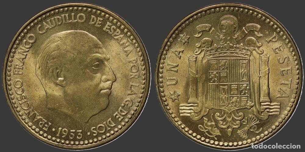 Monedas Franco: SPAIN 1 PESETA 1953*19-62